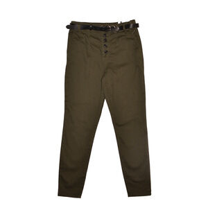 STS BLUE NEW $69 Camilla Belted Cropped Skinny Pant Olive Green Size 27